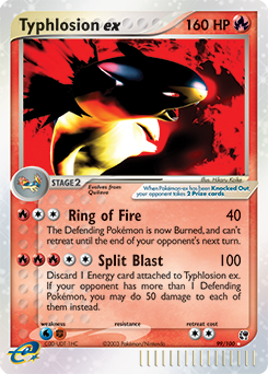 Typhlosion ex z edície Sandstorm, karta č.99