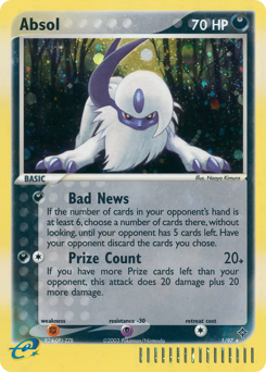 Absol z edície Dragon, karta č.1