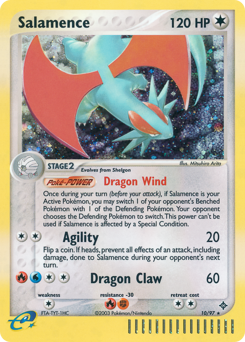 Salamence z edície Dragon, karta č.10