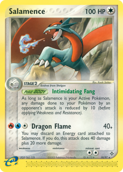 Salamence z edície Dragon, karta č.19