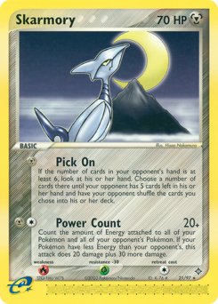 Skarmory z edície Dragon, karta č.21
