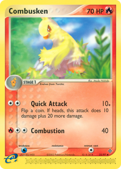Combusken z edície Dragon, karta č.25