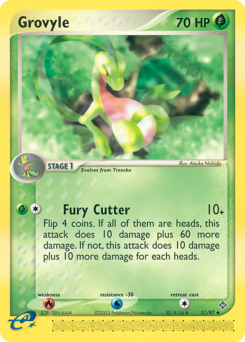 Grovyle z edície Dragon, karta č.31