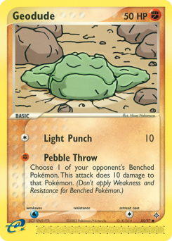 Geodude z edície Dragon, karta č.55