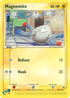 Magnemite z edície Dragon, karta č.61
