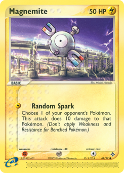Magnemite z edície Dragon, karta č.62