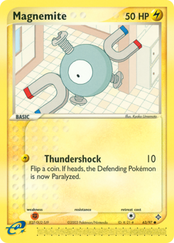 Magnemite z edície Dragon, karta č.63