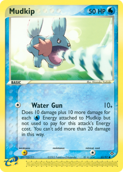 Mudkip z edície Dragon, karta č.65