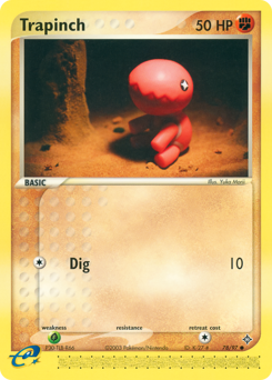 Trapinch z edície Dragon, karta č.78