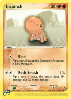 Trapinch z edície Dragon, karta č.79