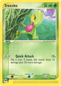 Treecko z edície Dragon, karta č.80
