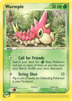 Wurmple z edície Dragon, karta č.81