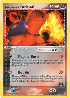 Team Magma's Torkoal z edície Team Magma vs Team Aqua, karta č.12