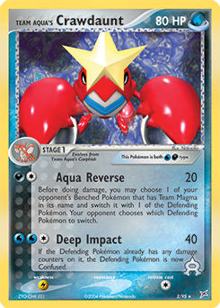 Team Aqua's Crawdaunt z edície Team Magma vs Team Aqua, karta č.2