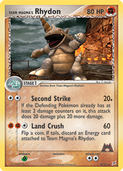 Team Magma's Rhydon z edície Team Magma vs Team Aqua, karta č.22