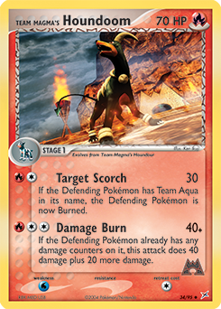Team Magma's Houndoom z edície Team Magma vs Team Aqua, karta č.34