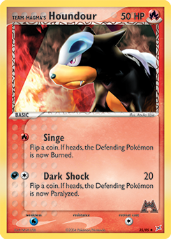 Team Magma's Houndour z edície Team Magma vs Team Aqua, karta č.35