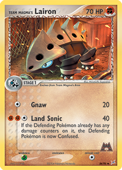 Team Magma's Lairon z edície Team Magma vs Team Aqua, karta č.36