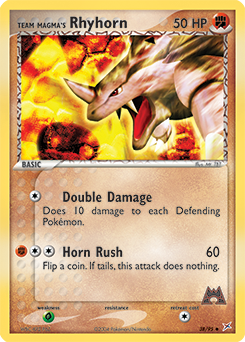 Team Magma's Rhyhorn z edície Team Magma vs Team Aqua, karta č.38