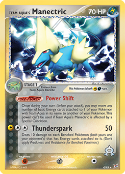 Team Aqua's Manectric z edície Team Magma vs Team Aqua, karta č.4