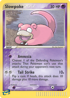 Slowpoke z edície Team Magma vs Team Aqua, karta č.45