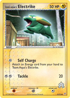 Team Aqua's Electrike z edície Team Magma vs Team Aqua, karta č.53
