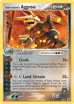 Team Magma's Aggron z edície Team Magma vs Team Aqua, karta č.7