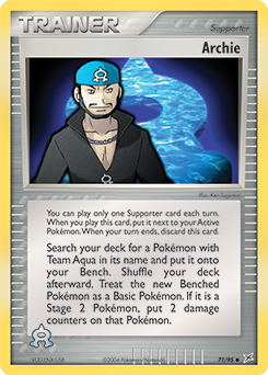 Archie z edície Team Magma vs Team Aqua, karta č.71