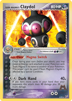 Team Magma's Claydol z edície Team Magma vs Team Aqua, karta č.8