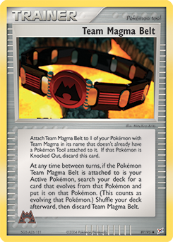 Team Magma Belt z edície Team Magma vs Team Aqua, karta č.81