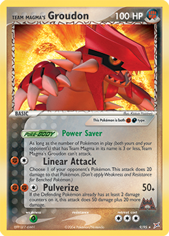 Team Magma's Groudon z edície Team Magma vs Team Aqua, karta č.9
