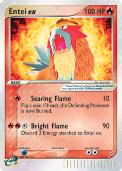 Entei ex z edície Team Magma vs Team Aqua, karta č.91