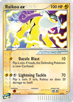 Raikou ex z edície Team Magma vs Team Aqua, karta č.92