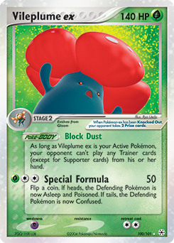 Vileplume ex z edície Hidden Legends, karta č.100