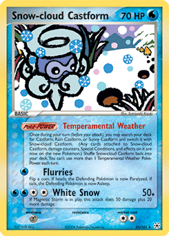 Snow-cloud Castform z edície Hidden Legends, karta č.25