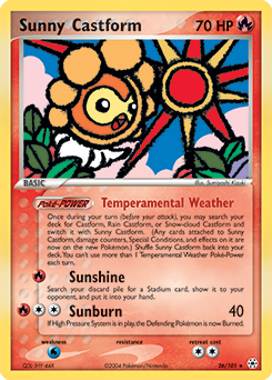 Sunny Castform z edície Hidden Legends, karta č.26