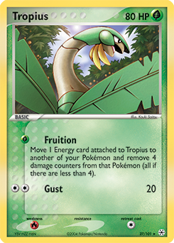 Tropius z edície Hidden Legends, karta č.27
