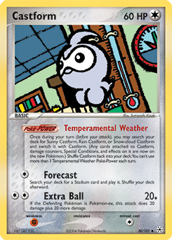 Castform z edície Hidden Legends, karta č.30