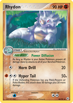 Rhydon z edície Hidden Legends, karta č.46