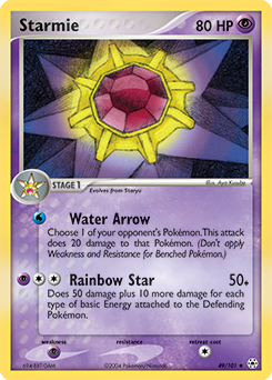 Starmie z edície Hidden Legends, karta č.49