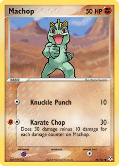 Machop z edície Hidden Legends, karta č.64