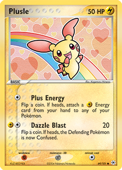Plusle z edície Hidden Legends, karta č.69