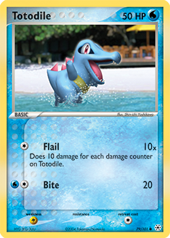 Totodile z edície Hidden Legends, karta č.79