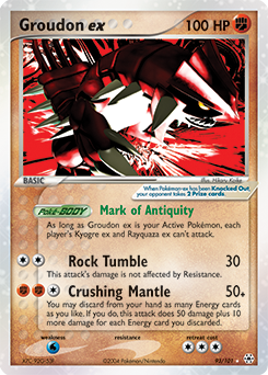 Groudon ex z edície Hidden Legends, karta č.93