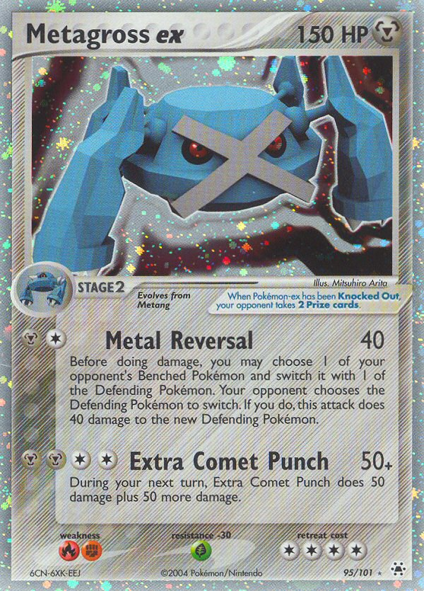 Metagross ex z edície Hidden Legends, karta č.95