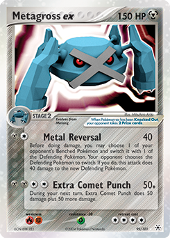 Metagross ex z edície Hidden Legends, karta č.95