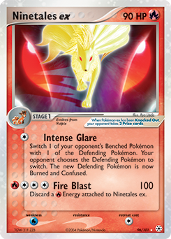 Ninetales ex z edície Hidden Legends, karta č.96