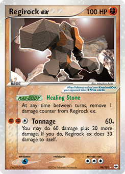 Regirock ex z edície Hidden Legends, karta č.98
