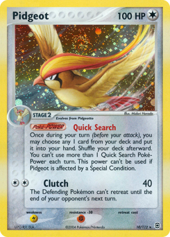 Pidgeot z edície FireRed & LeafGreen, karta č.10