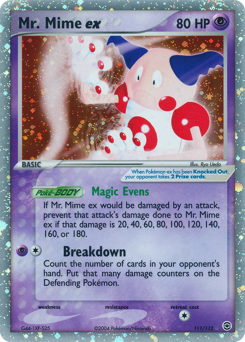Mr. Mime ex z edície FireRed & LeafGreen, karta č.111